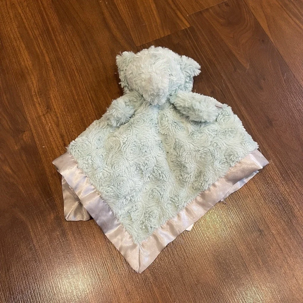 Cloud‎ Island Target Elephant Lovey Teal Aqua Swirls Satin Trim Security Blanket